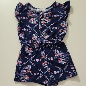 Floral Navy Blue Romper